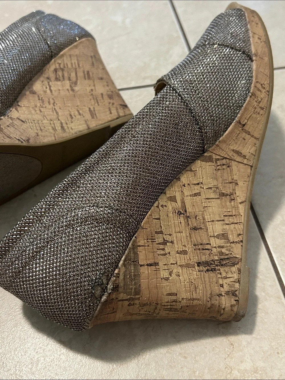 Rampage Tanaya Gold Glitter Wedges